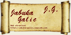 Jabuka Galić vizit kartica